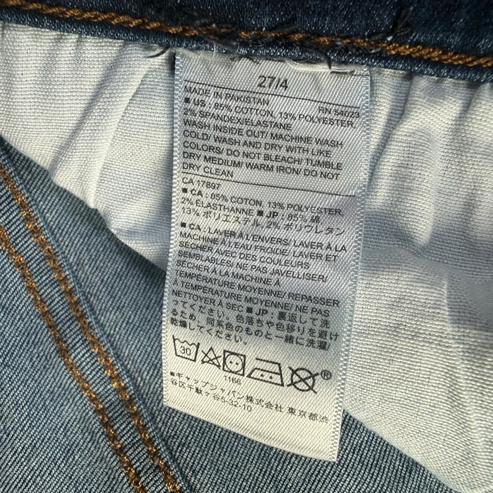 Banana Republic Sculpt Skinny Jeans Womens 27/4 Blue Denim High Rise Dark Wash - Picture 6 of 6